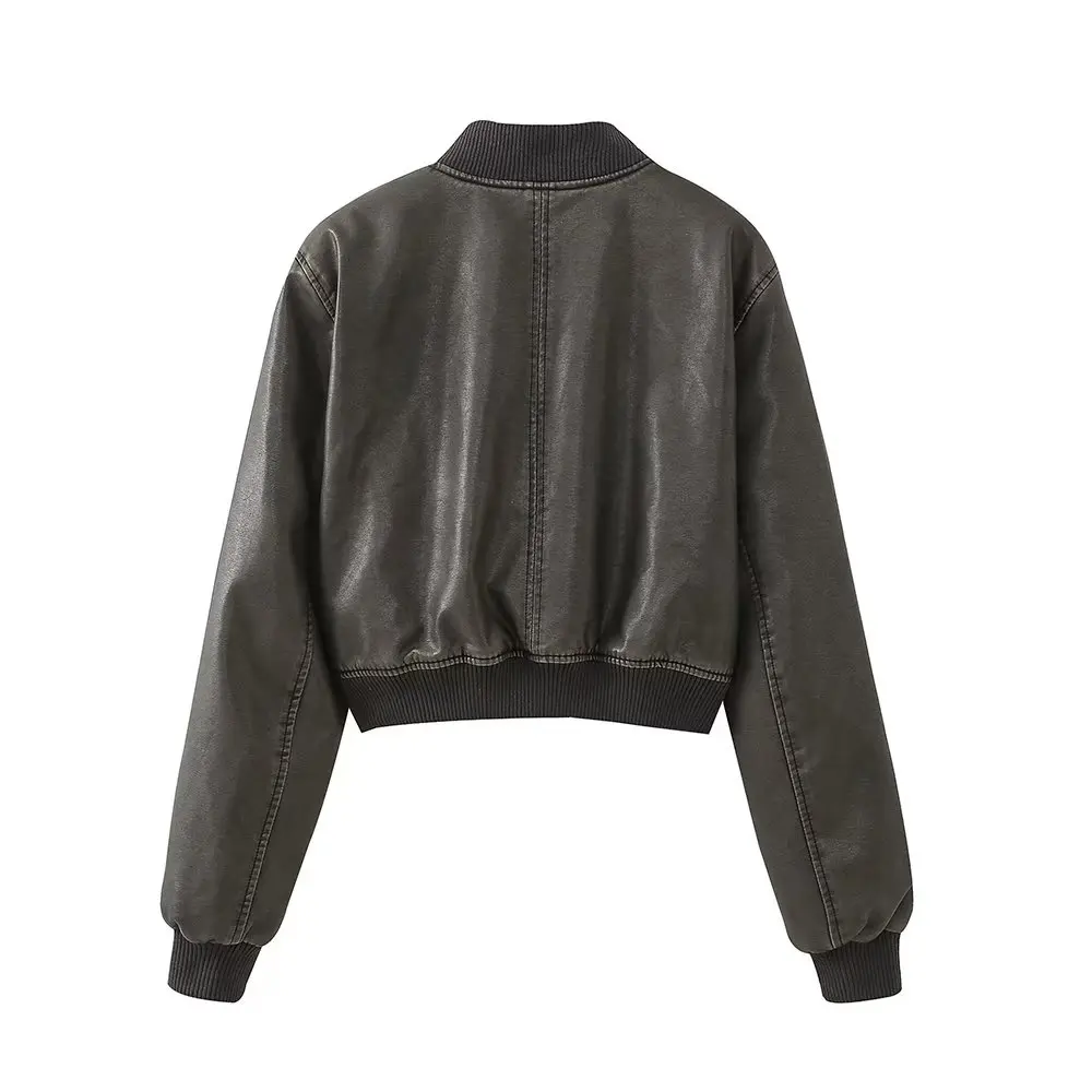 Withered American Vintage Distressed Leather Jacket Boyfriend Style Zipper Casual Motorcycle Jacket For Women Tops
Withered American Vintage Distressed Leather Jacket Boyfriend Style Zipper Casual Motorcycle Jacket For Women Tops