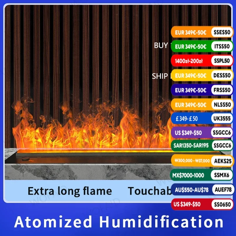 Steam Water Fireplace Flame Humidifier Home Decoration Color Changing LED Wall Mounted Electric Fireplace
Steam Water Fireplace Flame Humidifier Home Decoration Color Changing LED Wall Mounted Electric Fireplace