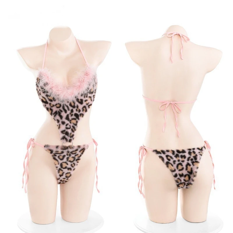 Customized cute lingerie - the "Dirty Bunny" cute plush little leopard in pink leopard print one-piece set for role-playing
Customized cute lingerie - the "Dirty Bunny" cute plush little leopard in pink leopard print one-piece set for role-playing