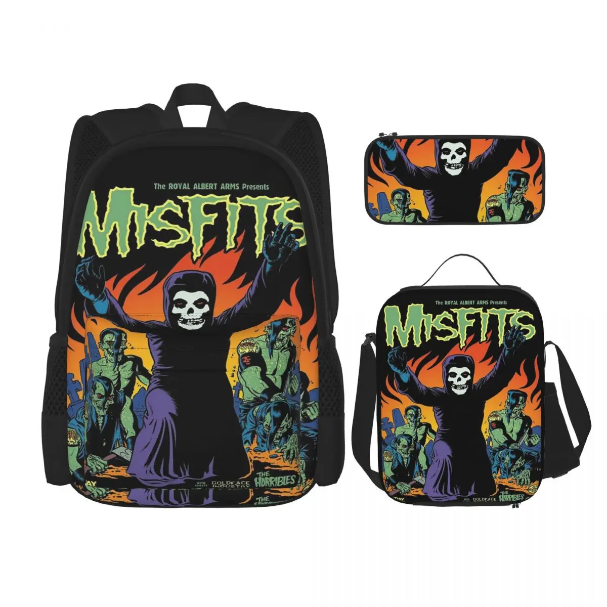 Misfits Skull Backpacks Boys Girls Bookbag Children School Bags Kids Rucksack Lunch Bag Pen Bag Three-Piece Set
Misfits Skull Backpacks Boys Girls Bookbag Children School Bags Kids Rucksack Lunch Bag Pen Bag Three-Piece Set