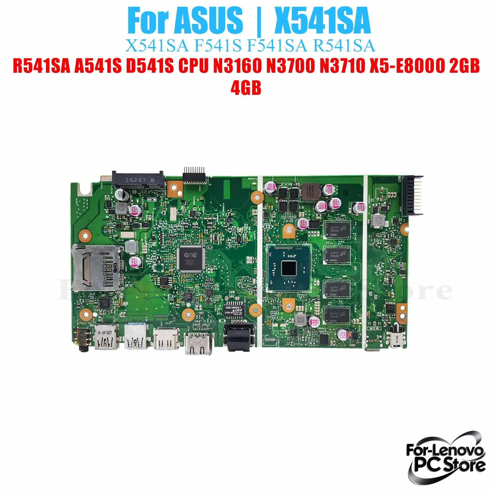 X541SA For ASUS VivoBook F541S A541S R541S D541S Motherboard A541S A541SA D541SA W/CPU Laptop Mainboard
X541SA For ASUS VivoBook F541S A541S R541S D541S Motherboard A541S A541SA D541SA W/CPU Laptop Mainboard