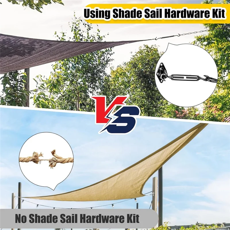 ABBN-92 Pieces Shade Sail Hardware Kit Rust-Proof Shade Hardware Kit For Triangle Rectangle Shade Sail Installation
ABBN-92 Pieces Shade Sail Hardware Kit Rust-Proof Shade Hardware Kit For Triangle Rectangle Shade Sail Installation