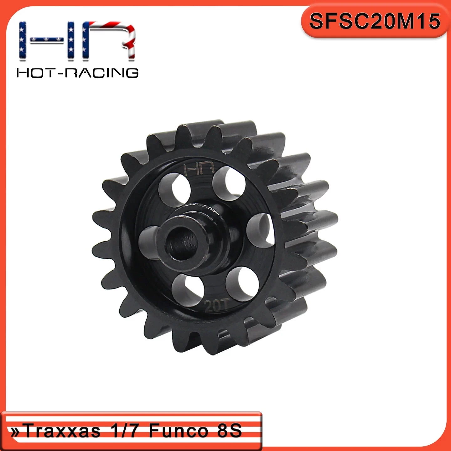 HR Traxxas 1/7 Funco 8S carburized steel differential inert tooth 20T replacement #10994
HR Traxxas 1/7 Funco 8S carburized steel differential inert tooth 20T replacement #10994