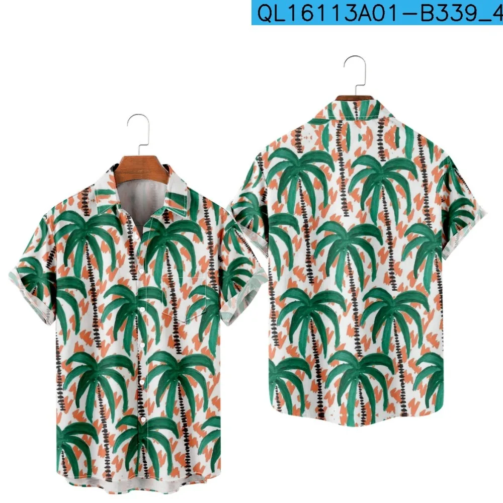 New Men's Shirts Palm Tree 3D Digital Printed Simple Loose Hawaiian Button Short Sleeve Pocket Tops Casual Summer
New Men's Shirts Palm Tree 3D Digital Printed Simple Loose Hawaiian Button Short Sleeve Pocket Tops Casual Summer