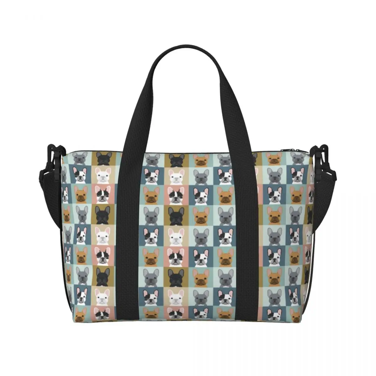 Custom Large French Bulldog Portraits Pattern Tote Bag for Women Frenchie Dog Lover Shopping Shoulder Gym Beach Travel Bag
Custom Large French Bulldog Portraits Pattern Tote Bag for Women Frenchie Dog Lover Shopping Shoulder Gym Beach Travel Bag