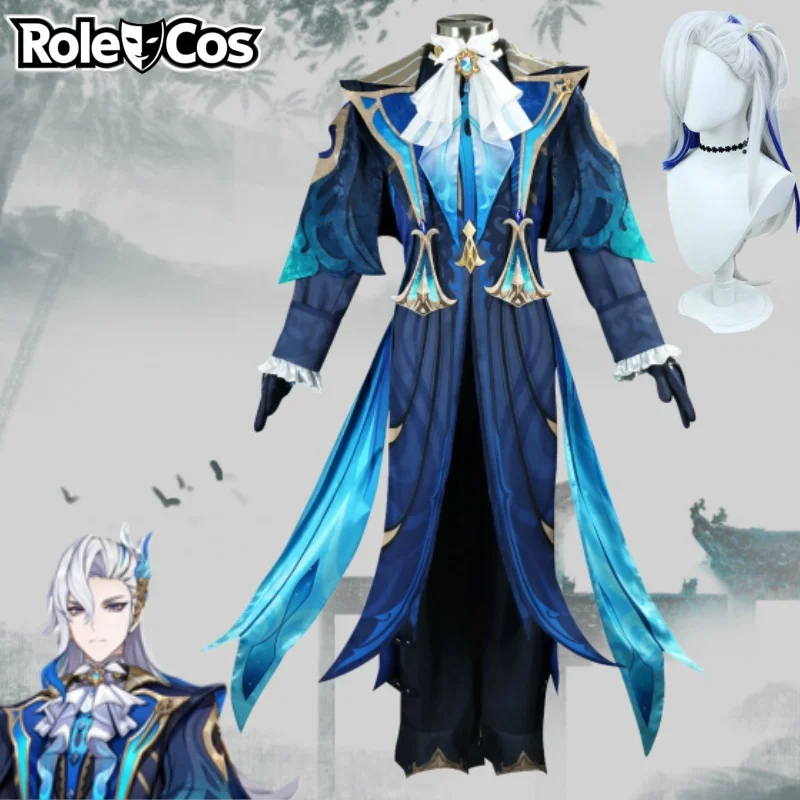 Game Cosplay Costume Genshin Impac Fontaine High Judge Water Dragon King Neuvillette Animation wig Christmas Party disfraz Suit
Game Cosplay Costume Genshin Impac Fontaine High Judge Water Dragon King Neuvillette Animation wig Christmas Party disfraz Suit
