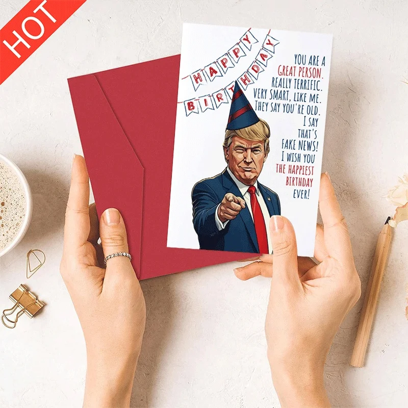Funny Trump Birthday Card, Political Humor Birthday Greeting Card for Adults, Fake News Themed Birthday Card for Friend Family
Funny Trump Birthday Card, Political Humor Birthday Greeting Card for Adults, Fake News Themed Birthday Card for Friend Family
