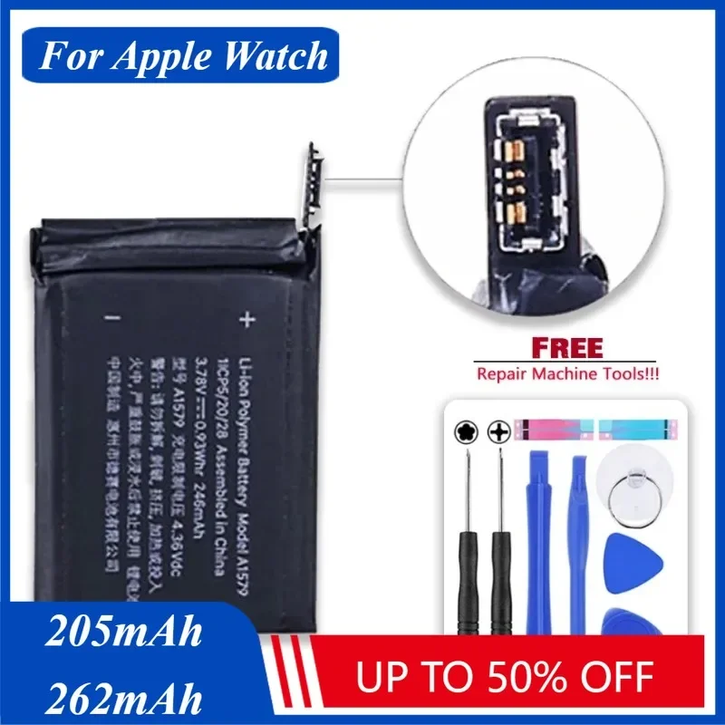 205mAh/273mAh/262mAh Battery for Apple Watch iWatch Series 1 2 3 A1578 A1760 A1847 38mm Mm GPS LTE Batteries
205mAh/273mAh/262mAh Battery for Apple Watch iWatch Series 1 2 3 A1578 A1760 A1847 38mm Mm GPS LTE Batteries