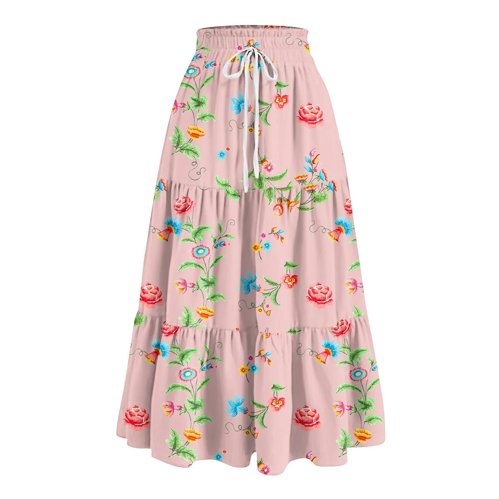 Ladies' Elegant Ruffled Spring Summer Casual Long Skirt Printed Fashion Classic Boho Vacation A-line Skirt
Ladies' Elegant Ruffled Spring Summer Casual Long Skirt Printed Fashion Classic Boho Vacation A-line Skirt