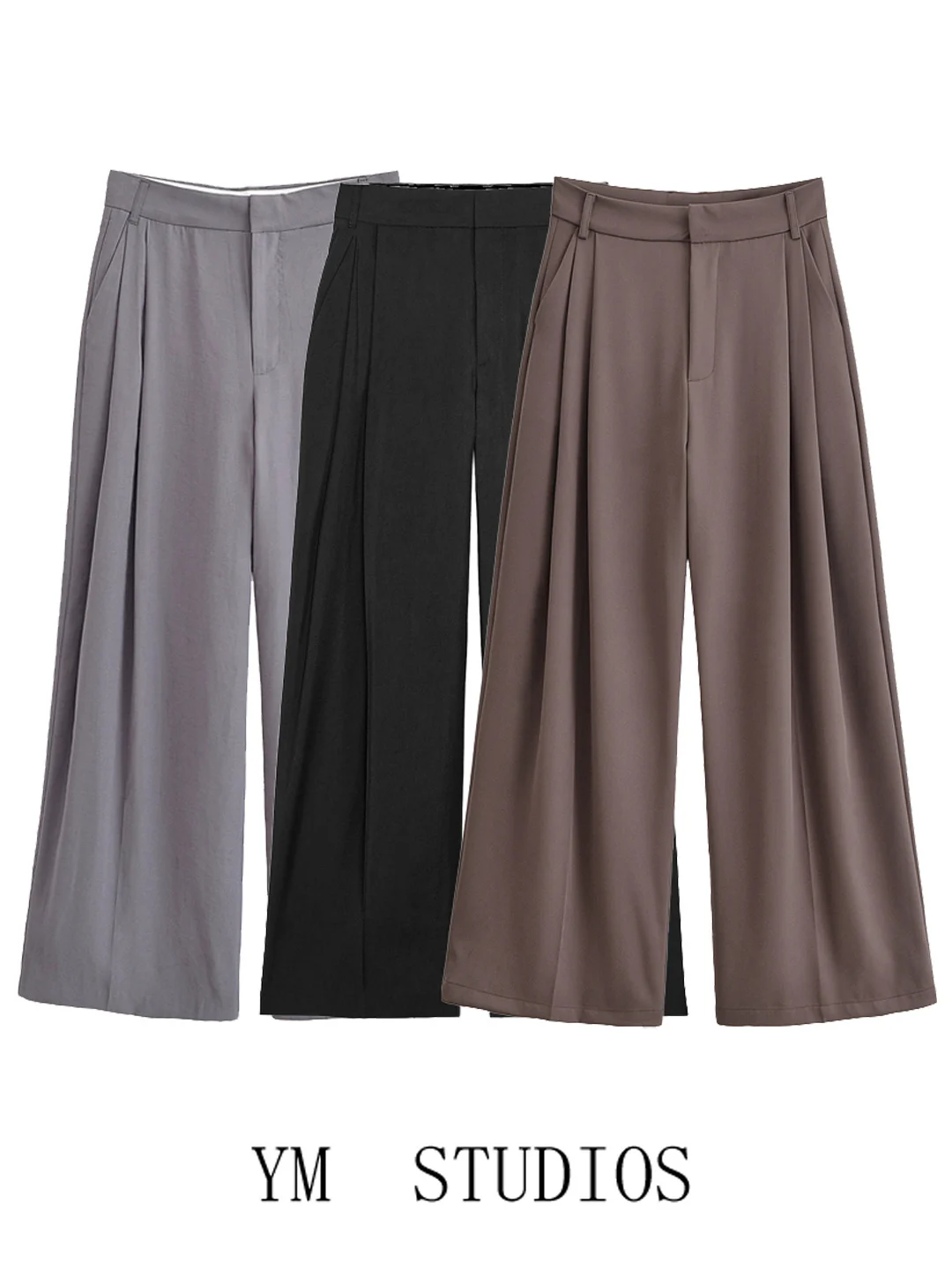 Casual Drapey Double Pleat Cover Straight Leg Slimming Wide Leg Pants High Waist Trousers for Women Commute Sle Regular Thi...
Casual Drapey Double Pleat Cover Straight Leg Slimming Wide Leg Pants High Waist Trousers for Women Commute Sle Regular Thi...