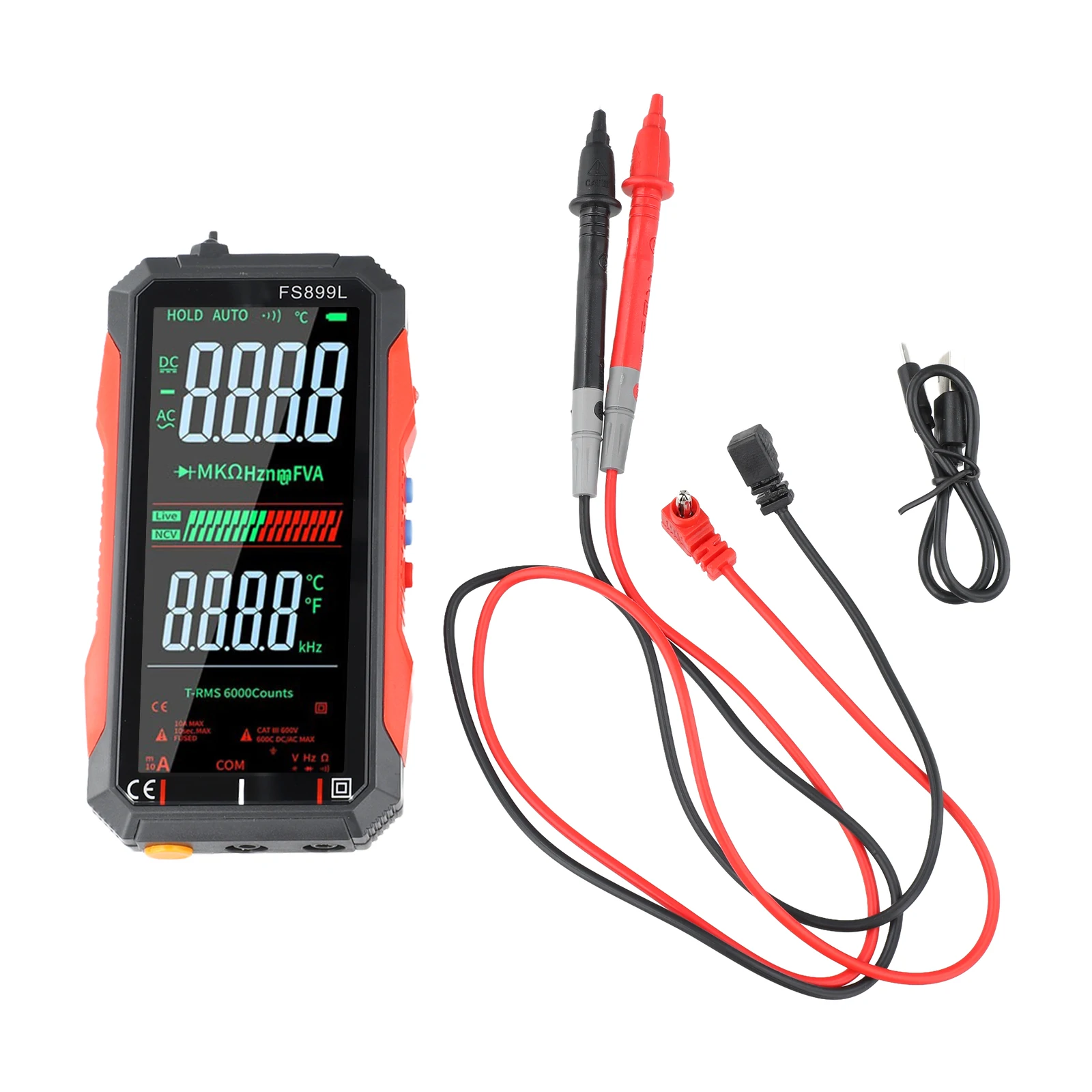 Current Meter USB Rechargeable Multimeter 4.8-inch High-definition Screen Automatic Range Detection Compact And Portable Design
Current Meter USB Rechargeable Multimeter 4.8-inch High-definition Screen Automatic Range Detection Compact And Portable Design