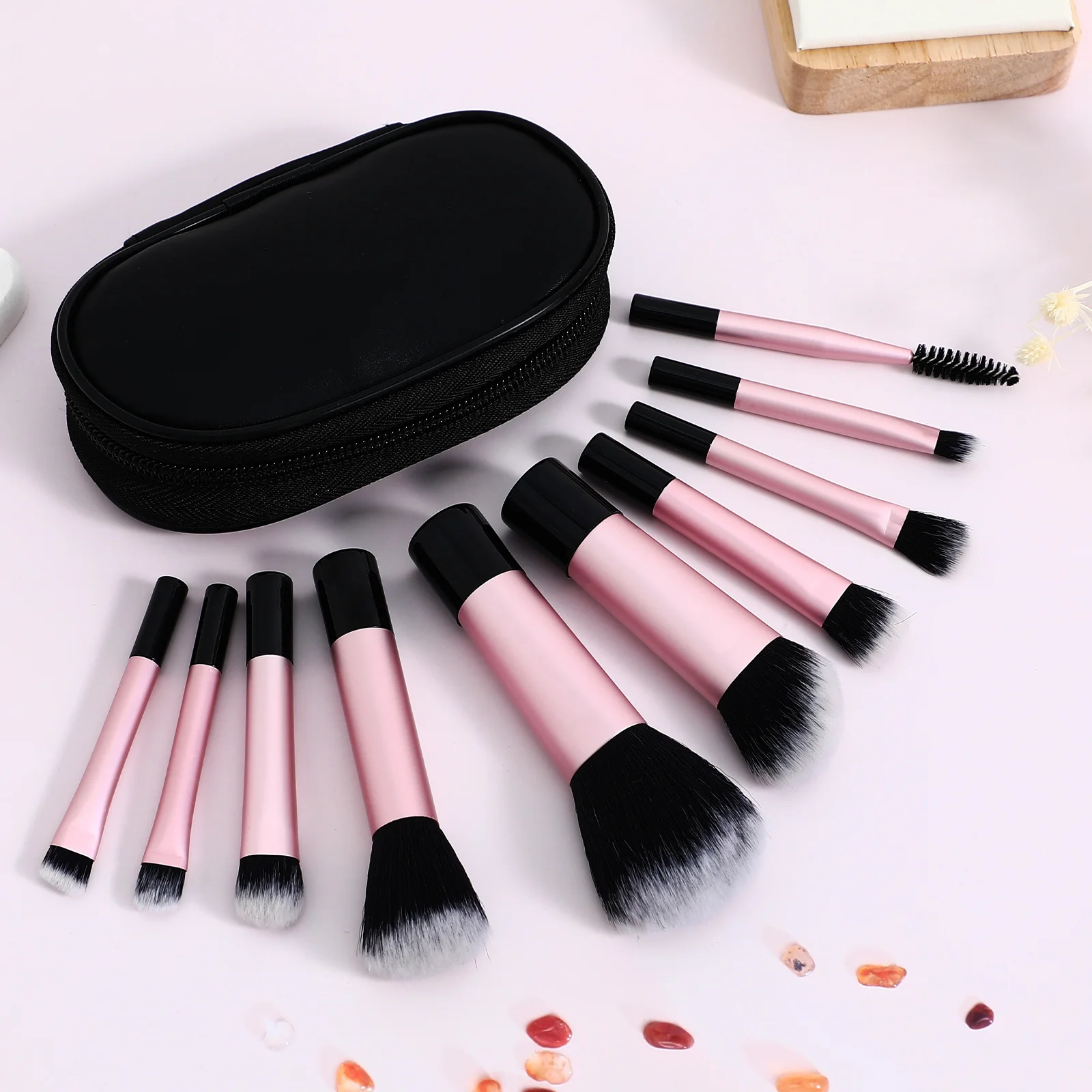 10Pcs Makeup Brush Set Mini Travel Size for Eyeshadow Blush Highlighter Convenient Storage Bag Comfortable Non Shedding
10Pcs Makeup Brush Set Mini Travel Size for Eyeshadow Blush Highlighter Convenient Storage Bag Comfortable Non Shedding