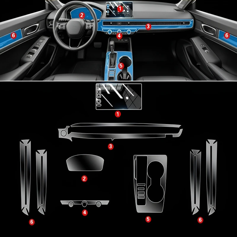 For Honda Civic 25models interior protection Dashboard Multimedia GPS Navigation Transparent Scratch-Resistant Film Modificatio
For Honda Civic 25models interior protection Dashboard Multimedia GPS Navigation Transparent Scratch-Resistant Film Modificatio