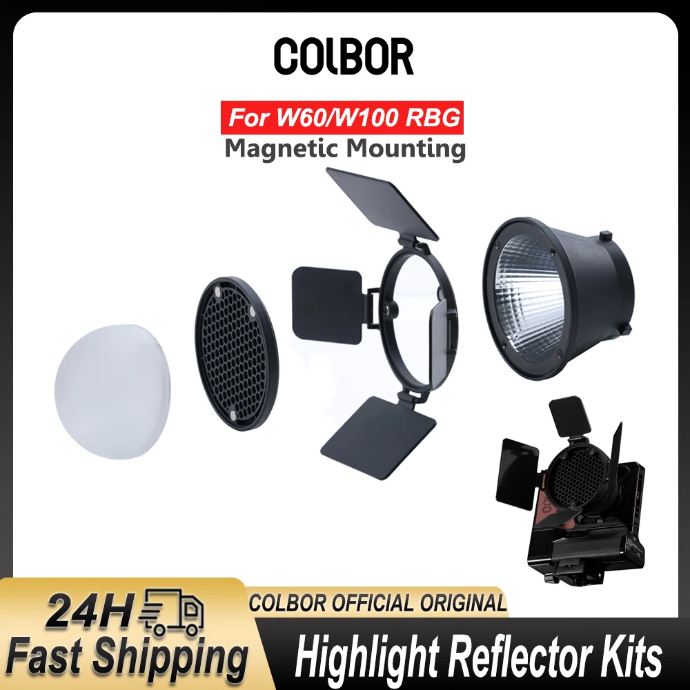 Colbor Magnetic Highlight Reflector Kit Pocket 4-leaf Barndoor Grid Soft Box for Wonder W60 W100 RGB LED Video Light Vlog Live
Colbor Magnetic Highlight Reflector Kit Pocket 4-leaf Barndoor Grid Soft Box for Wonder W60 W100 RGB LED Video Light Vlog Live