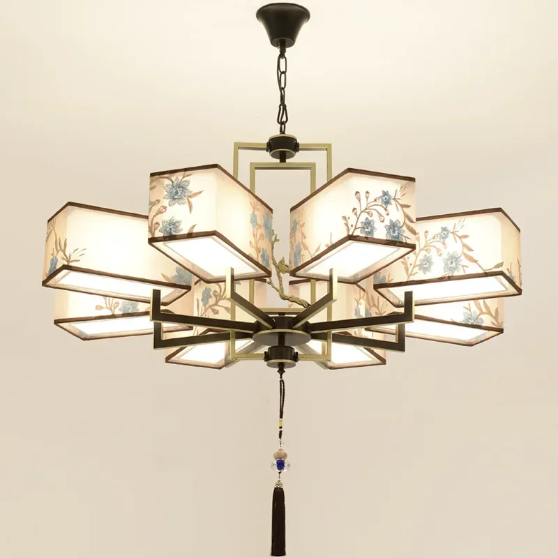 New Chinese Style Chandelier Living Room Antique Dining Room Lamp Bedroom Chinese Style Embroidery Lamp
New Chinese Style Chandelier Living Room Antique Dining Room Lamp Bedroom Chinese Style Embroidery Lamp
