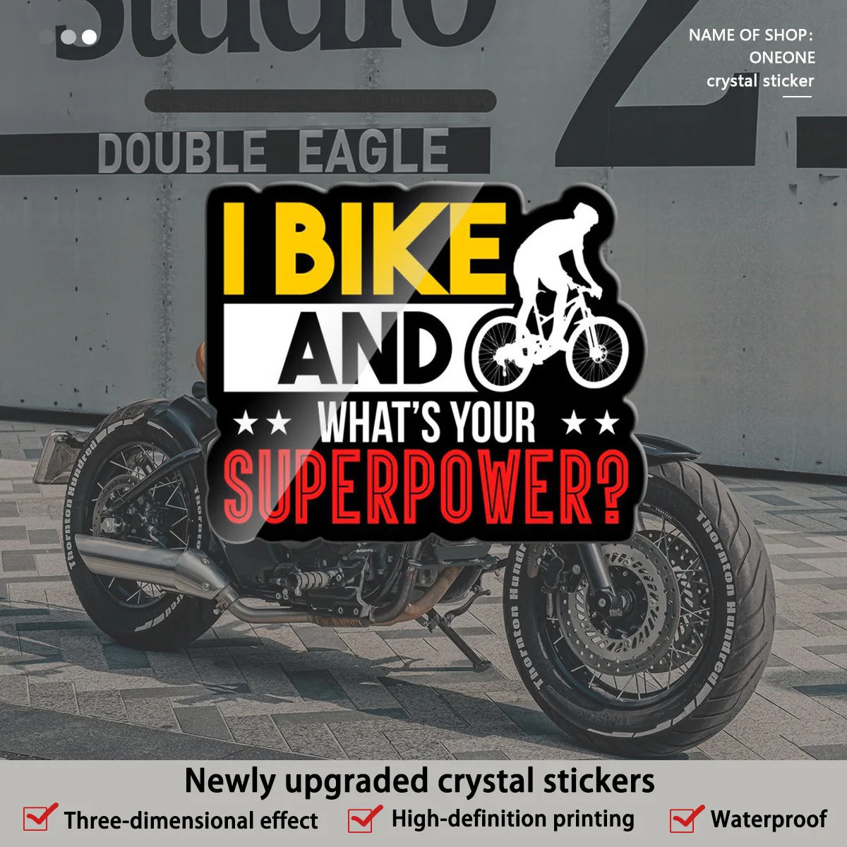 3Pcs I Ride Bicycle What's Your Superpower Vinyl Sticker Set, Waterproof Funny Decal for Car Motorcycle Laptop Bumper Window
3Pcs I Ride Bicycle What's Your Superpower Vinyl Sticker Set, Waterproof Funny Decal for Car Motorcycle Laptop Bumper Window