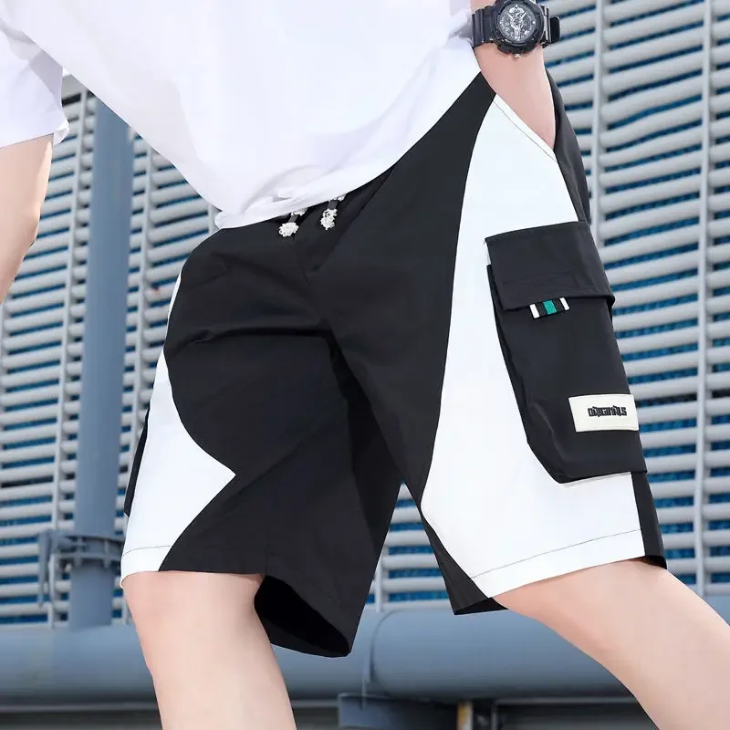 Мужские короткие брюки с карманами, мешковатые полушнурки с эластичной резинкой на талии, свободные мужские шорты-карго, длинные широкие бермуды, одежда Y2k
Мужские короткие брюки с карманами, мешковатые полушнурки с эластичной резинкой на талии, свободные мужские шорты-карго, длинные широкие бермуды, одежда Y2k