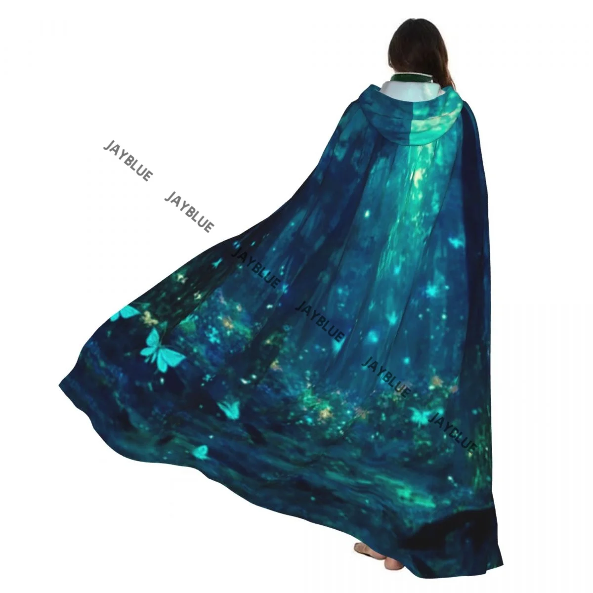 Magical Fairy Tale Forest At Night Hooded Cloak Polyester Unisex Witch Cape Costume Accessory
Magical Fairy Tale Forest At Night Hooded Cloak Polyester Unisex Witch Cape Costume Accessory
