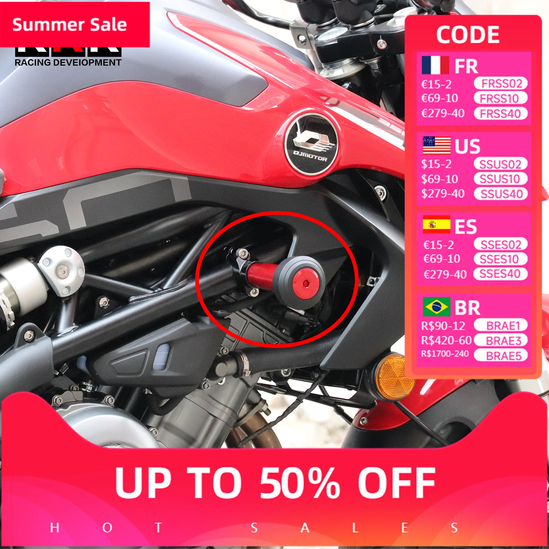 For Benelli TNT150 752S 302 Harley X350 CFMOTO 450SR Motorcycle Body Frame Slider Crash Protector CNC Clamp Falling Protection
For Benelli TNT150 752S 302 Harley X350 CFMOTO 450SR Motorcycle Body Frame Slider Crash Protector CNC Clamp Falling Protection