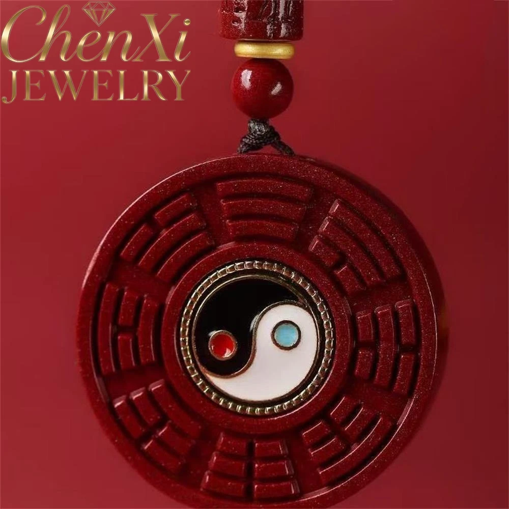 High-End Cinnabar Tai Chi Eight Diagram Pendant Luxury Quality Fashion Fine Jewelry Amulets And Mascots Exquisite Elegant Gift
High-End Cinnabar Tai Chi Eight Diagram Pendant Luxury Quality Fashion Fine Jewelry Amulets And Mascots Exquisite Elegant Gift