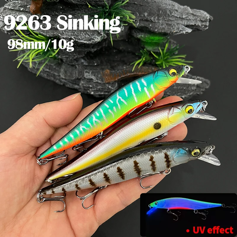 10g 98mm Sinking Minnow Fishing Lure Pesca Wobbler Trout Bass Jerkbait Professional Swimbait Artificial Bait Fishing Accessories
10g 98mm Sinking Minnow Fishing Lure Pesca Wobbler Trout Bass Jerkbait Professional Swimbait Artificial Bait Fishing Accessories