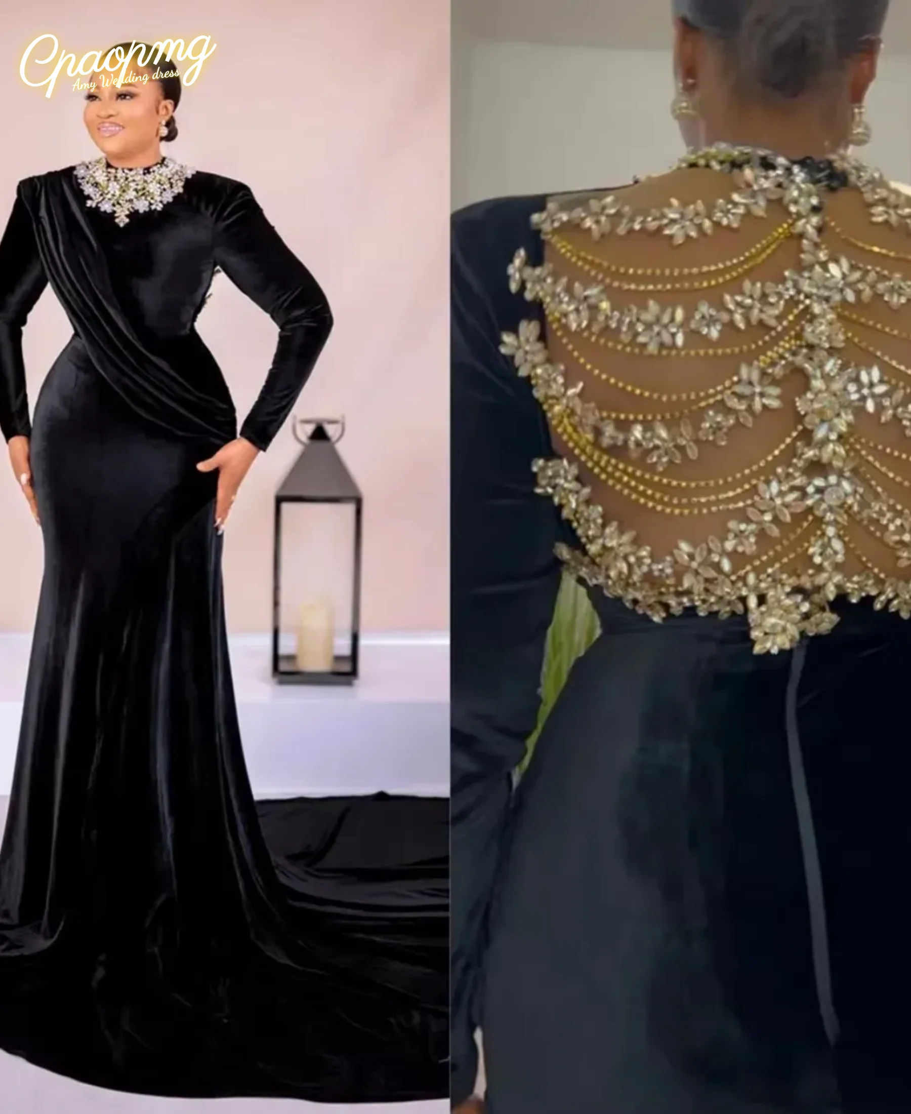 Платья для выпускного вечера по индивидуальному заказу Русалка для чернокожих женщин Бархатное вечернее платье с длинными рукавами и бисером Платье на день рождения
Платья для выпускного вечера по индивидуальному заказу Русалка для чернокожих женщин Бархатное вечернее платье с длинными рукавами и бисером Платье на день рождения