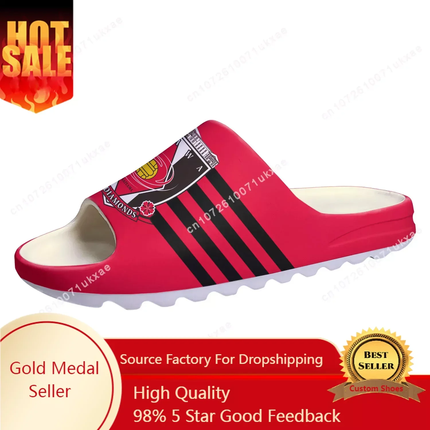 Red Diamond Football Soft Sole Sllipers Home Clogs Customized Step On Water Shoes Mens Womens Teenager Step in Sandals
Red Diamond Football Soft Sole Sllipers Home Clogs Customized Step On Water Shoes Mens Womens Teenager Step in Sandals