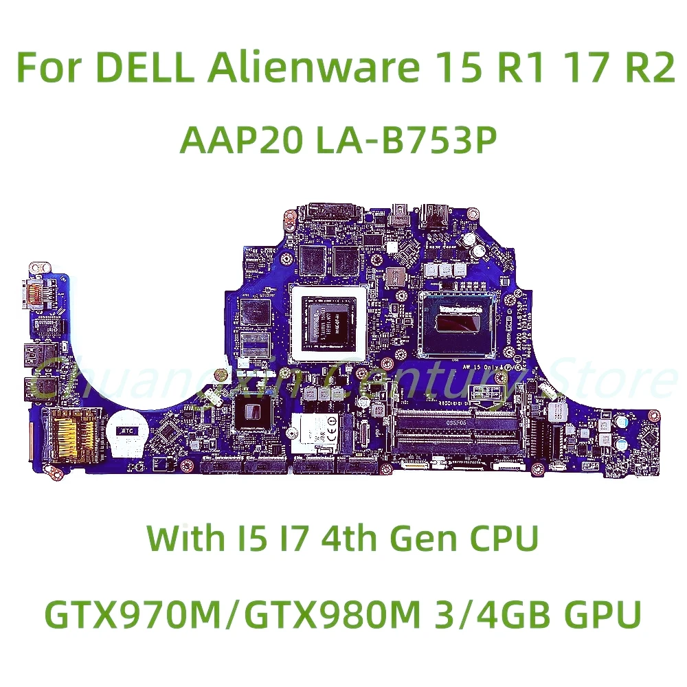 Материнская плата LA-B753P для ноутбука DELL Alienware 15 R1 17 R2 с процессором I5 I7-4-го поколения с графическим процессором 3 ГБ/4 ГБ, 100% протестировано, полностью
Материнская плата LA-B753P для ноутбука DELL Alienware 15 R1 17 R2 с процессором I5 I7-4-го поколения с графическим процессором 3 ГБ/4 ГБ, 100% протестировано, полностью