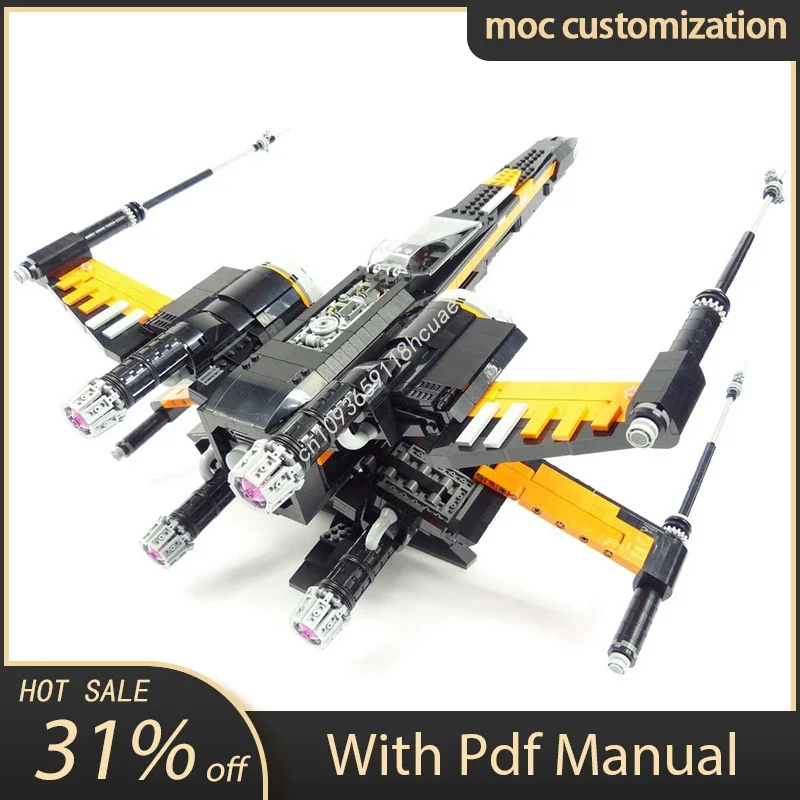 1935pcs Moc Star Battle UCS Poe Dameron T-70 X Wing Starfighter Model Building Blocks Bricks Diy Creative Assembly Toy Present
1935pcs Moc Star Battle UCS Poe Dameron T-70 X Wing Starfighter Model Building Blocks Bricks Diy Creative Assembly Toy Present