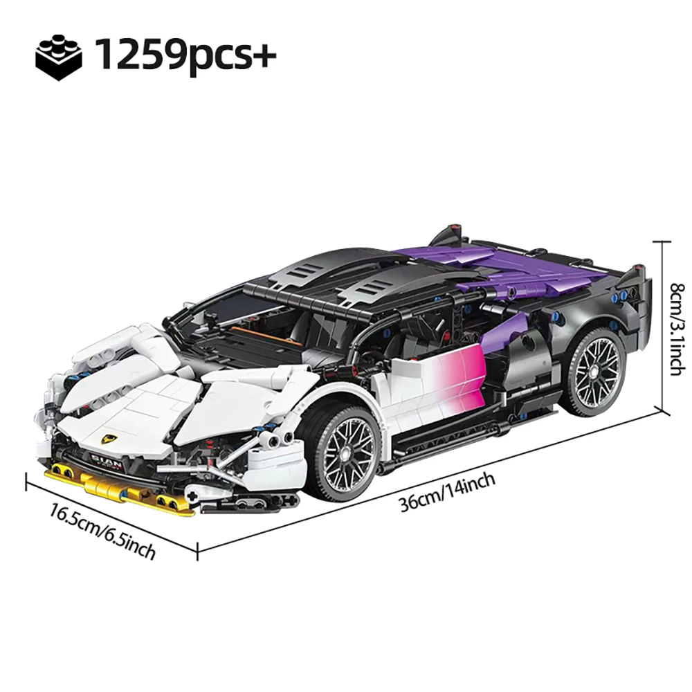 1:14 Scale Champion Sports Car Building Set with Opening Doors Racing Model STEM Educational Birthday Gift
1:14 Scale Champion Sports Car Building Set with Opening Doors Racing Model STEM Educational Birthday Gift