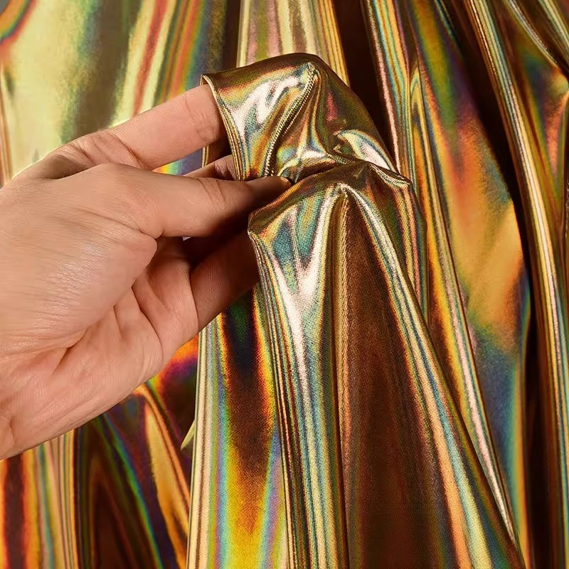 Iridescent Mist Gold Fabric Soft Liquid Draping Stretch Stage Costume Flash Metallic Handmade DIY Home Craft Material Decoration
Iridescent Mist Gold Fabric Soft Liquid Draping Stretch Stage Costume Flash Metallic Handmade DIY Home Craft Material Decoration