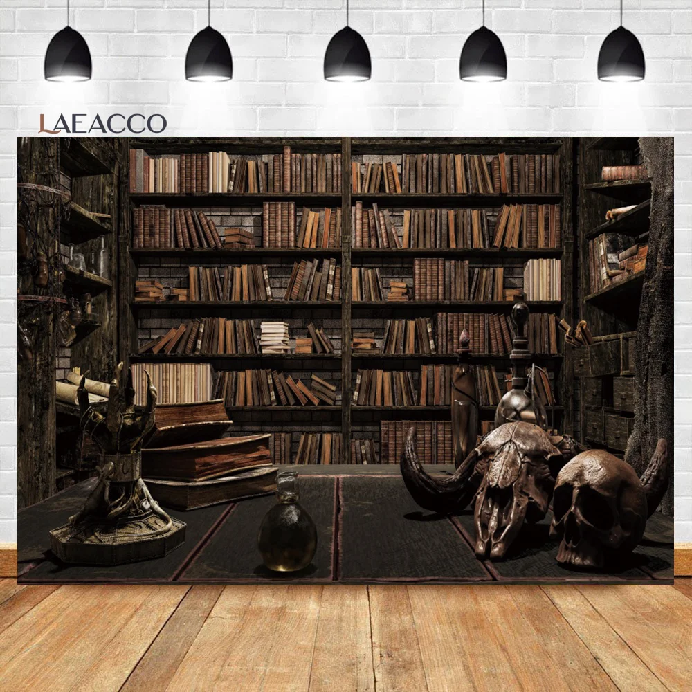 Laeacco Vintage Magic Room Photography Background Horror Halloween Retro Bookcase Skull Kids Girls Artistic Portrait Backdrop
Laeacco Vintage Magic Room Photography Background Horror Halloween Retro Bookcase Skull Kids Girls Artistic Portrait Backdrop