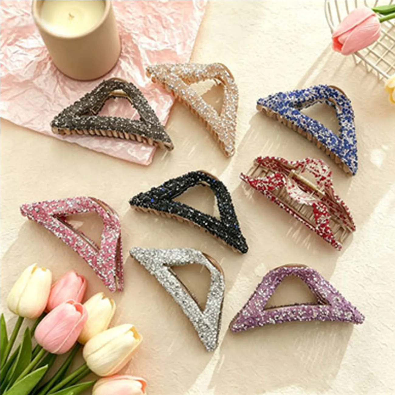 4Pcs Rhinestone Triangle Hair Claw Clip Hair Jaw Clips Large Hair Jaw Barrette For Thick Hair Daily Wear Casual Party
4Pcs Rhinestone Triangle Hair Claw Clip Hair Jaw Clips Large Hair Jaw Barrette For Thick Hair Daily Wear Casual Party