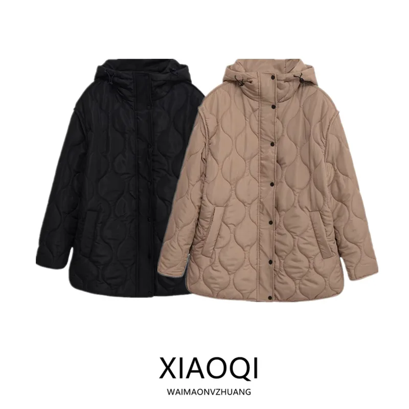 Водонепроницаемая хлопковая куртка с капюшоном Long Sve с воротником-стойкой, женская осенне-зимняя новая модная верхняя одежда, женское пальто
Водонепроницаемая хлопковая куртка с капюшоном Long Sve с воротником-стойкой, женская осенне-зимняя новая модная верхняя одежда, женское пальто