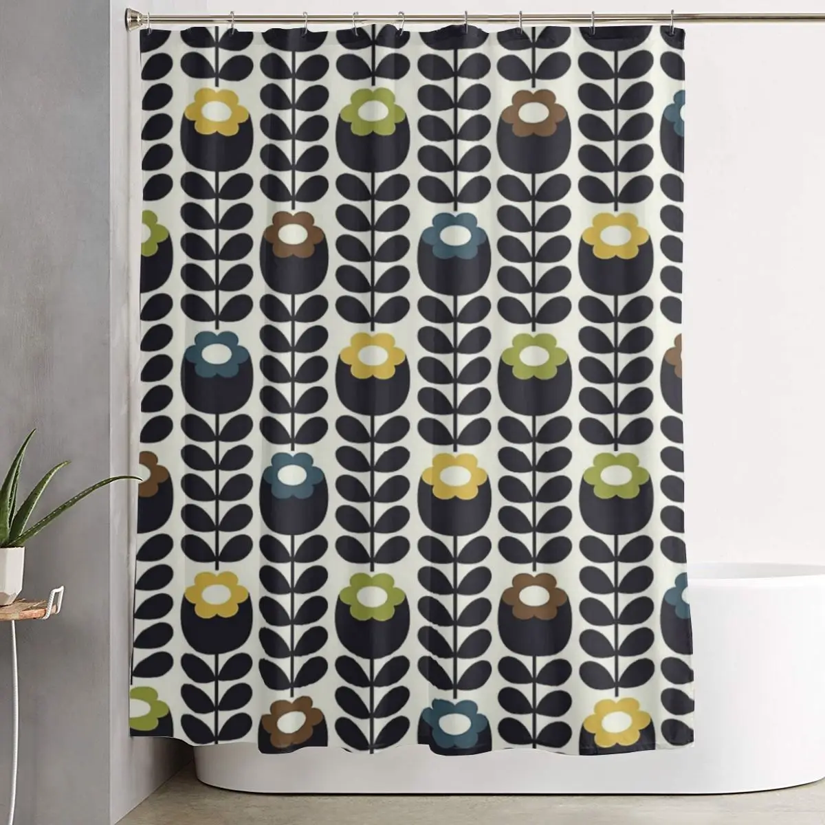 ORLA KIELY Шторка для душа, полиэстеровая, водонепроницаемая, с крючками
ORLA KIELY Шторка для душа, полиэстеровая, водонепроницаемая, с крючками