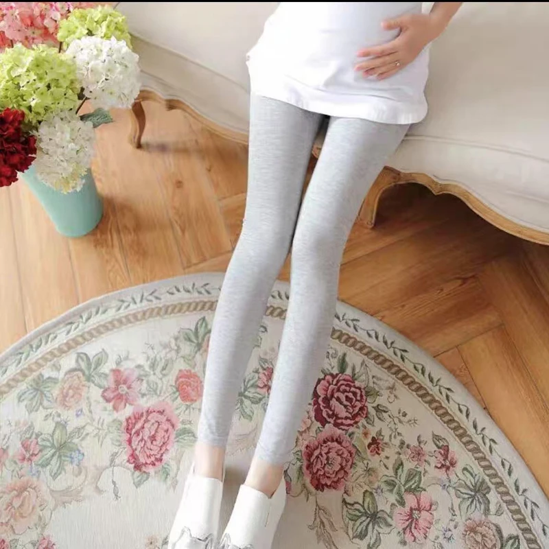 Materni High Waist Nine Points Skinny Pants Summer Thin Outerwear Tummy Support Boting Trousers Casual Modal Fiber 
Materni High Waist Nine Points Skinny Pants Summer Thin Outerwear Tummy Support Boting Trousers Casual Modal Fiber