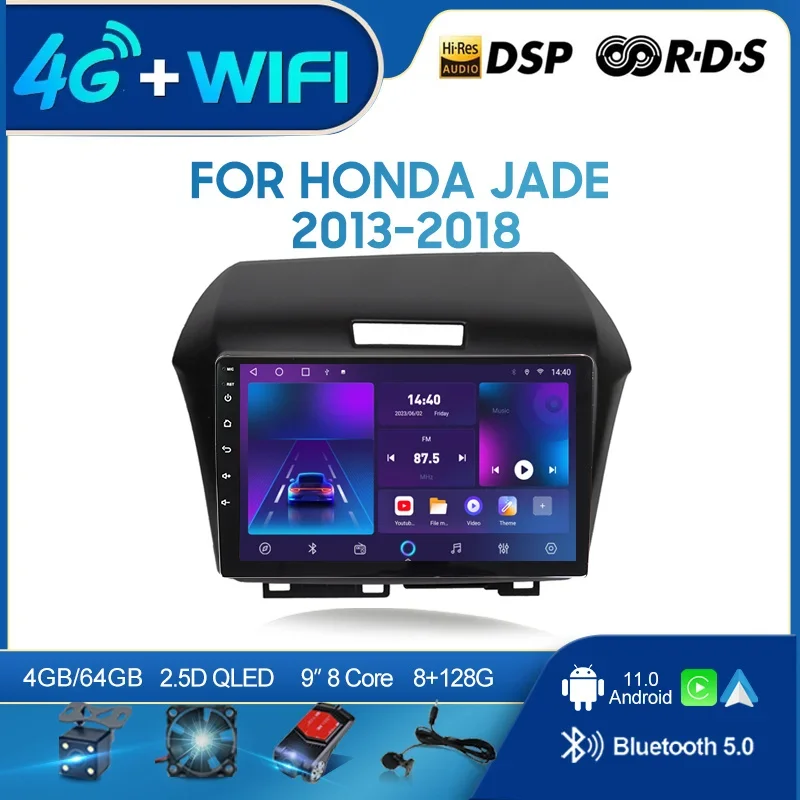QSZN FOR HONDA JADE 2013-2018 RHD 2 din Android 12.0 Car Radio Multimedia Video Player GPS Navigation 4G Carplay Head unit
QSZN FOR HONDA JADE 2013-2018 RHD 2 din Android 12.0 Car Radio Multimedia Video Player GPS Navigation 4G Carplay Head unit
