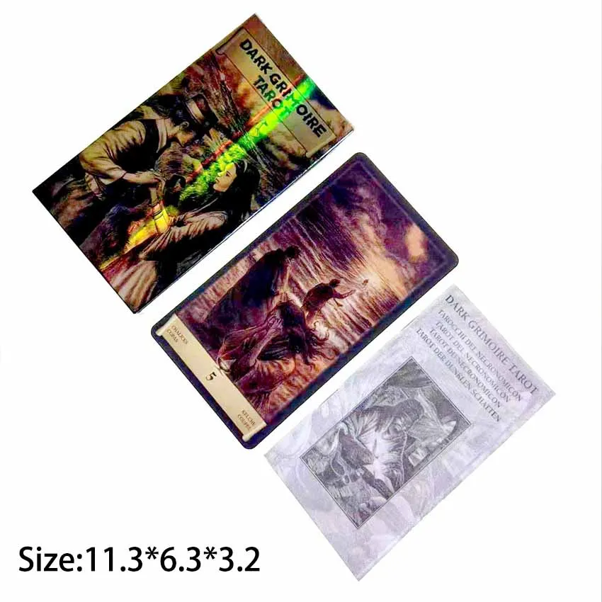 Темно-Гримуар Таро а 78-карточная колода размер игры: 11,3*6,3*3,2 см руководство по бумаге
Темно-Гримуар Таро а 78-карточная колода размер игры: 11,3*6,3*3,2 см руководство по бумаге