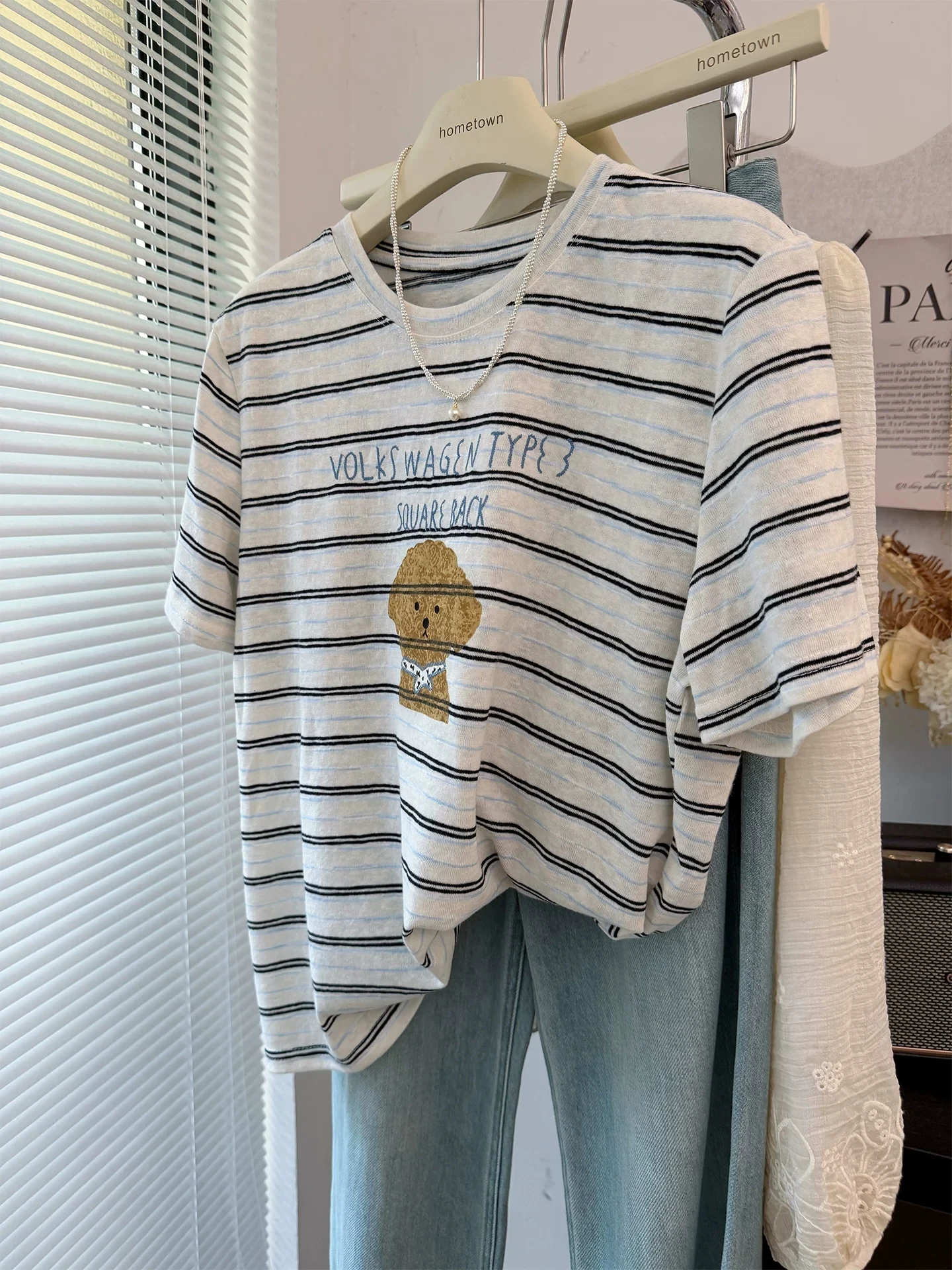 plus Size Women's Striped Short Sleeve T-Shirt Summer Loose Fit Youthful Style Dog Pattern Slimming Effect Korean Style Commu...
plus Size Women's Striped Short Sleeve T-Shirt Summer Loose Fit Youthful Style Dog Pattern Slimming Effect Korean Style Commu...