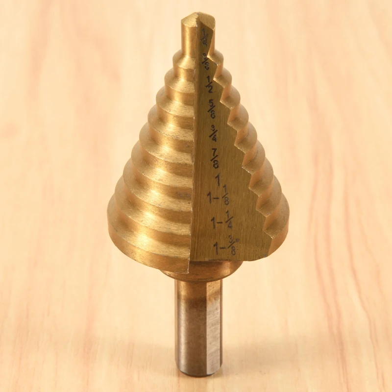 Step Drill Cone Drill Bits, High Speed Steel 10 Steps 1/4 To 1-3/8 Inch
Step Drill Cone Drill Bits, High Speed Steel 10 Steps 1/4 To 1-3/8 Inch