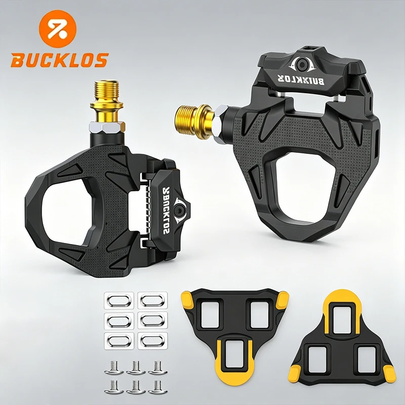 BUCKLOS Bicycle Lock Pedal Anti-slip Road Bike Pedals Cycling Platform Locking Pedal for SPD SL with Lock Plate Bike Footboard
BUCKLOS Bicycle Lock Pedal Anti-slip Road Bike Pedals Cycling Platform Locking Pedal for SPD SL with Lock Plate Bike Footboard