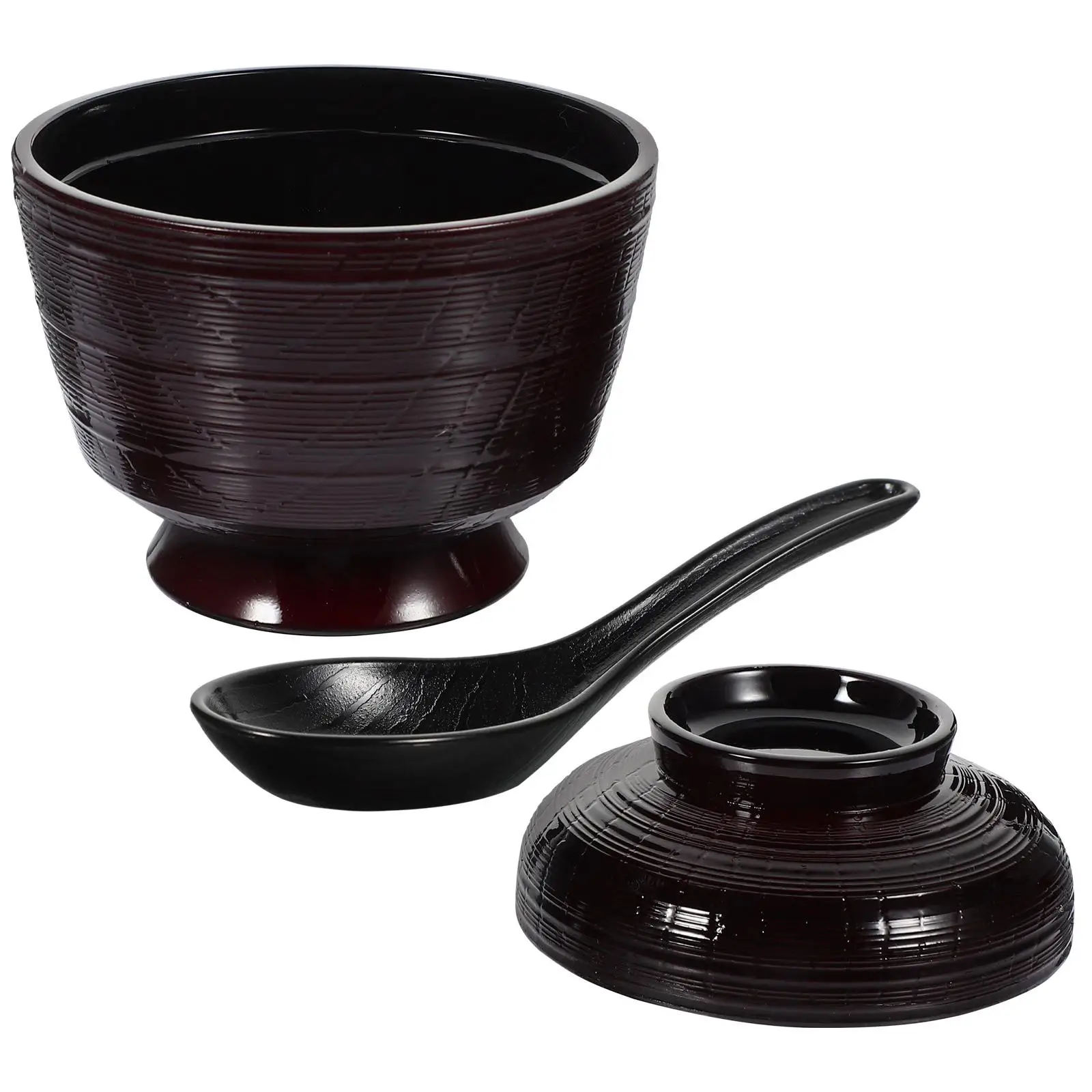 1 set Japanese Soup Bowl with Black Spoon Lid for Ramen Noodles Multi-function Rice Bowls Lidded Food Container Stable Material
1 set Japanese Soup Bowl with Black Spoon Lid for Ramen Noodles Multi-function Rice Bowls Lidded Food Container Stable Material