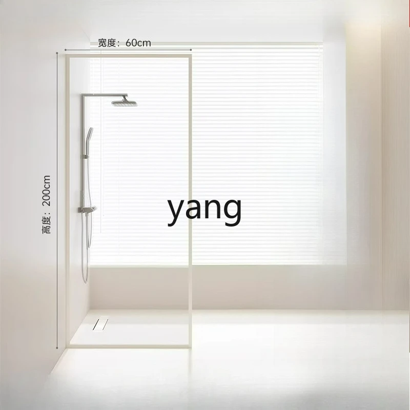 LTT milk white semi-partition shower room bathroom glass door small toilet bath screen single glass
LTT milk white semi-partition shower room bathroom glass door small toilet bath screen single glass