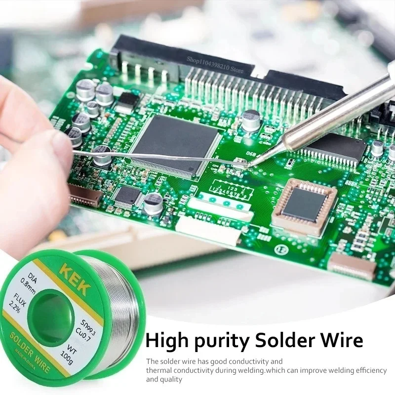 KEK lead-free solder wire ROHS small roll tin wire 20/30/50/100g Rosin Flux-cored Smoke Less Cleaning-free Welding Wire
KEK lead-free solder wire ROHS small roll tin wire 20/30/50/100g Rosin Flux-cored Smoke Less Cleaning-free Welding Wire