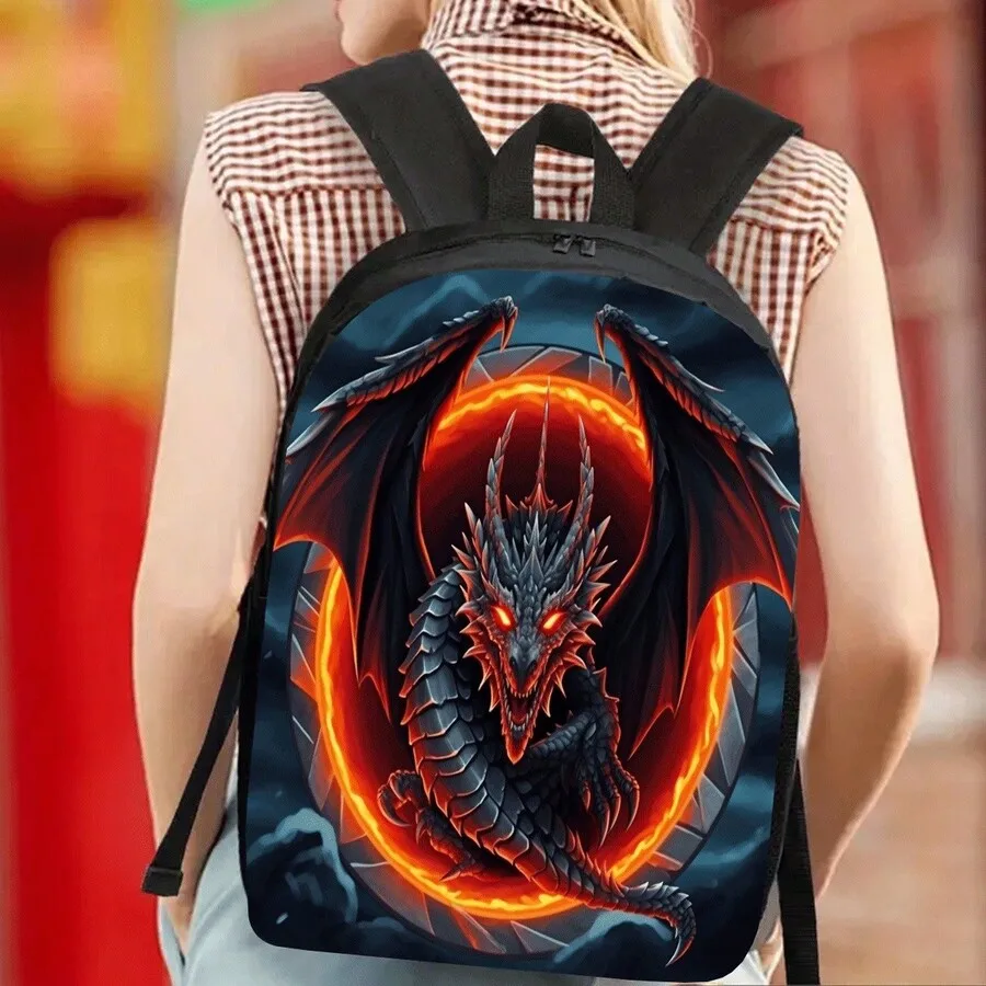Dragon Print Large Capacity 17-Inch Casual Backpack With Laptop Compartment And Water Bottle Holder
Dragon Print Large Capacity 17-Inch Casual Backpack With Laptop Compartment And Water Bottle Holder