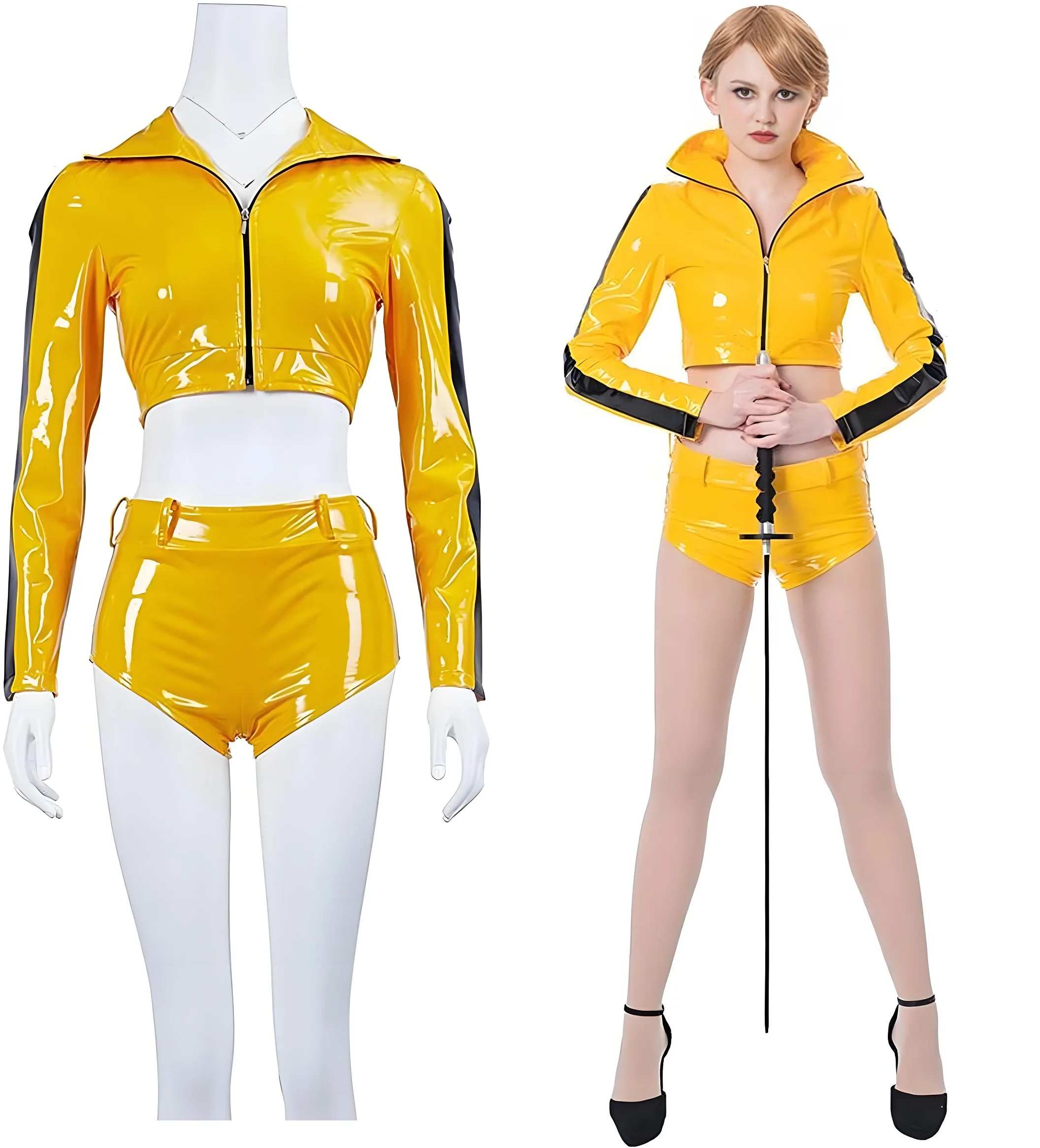 The Bride Cosplay Yellow Costume Movie Kill Cosplay Bill Roleplay Summer Sexy Coat Shorts Halloween Carnival Party Women Suit
The Bride Cosplay Yellow Costume Movie Kill Cosplay Bill Roleplay Summer Sexy Coat Shorts Halloween Carnival Party Women Suit