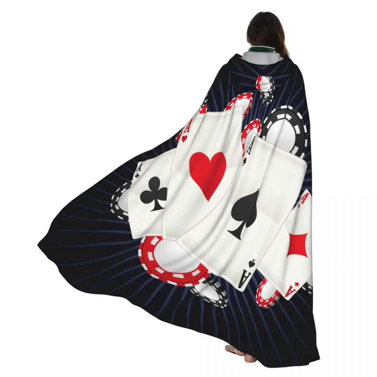 Накидка вампира для взрослых, халат с капюшоном, полный Ace Poker с полосатым черным фоном, плащ на Хэллоуин, полная длина, косплей
Накидка вампира для взрослых, халат с капюшоном, полный Ace Poker с полосатым черным фоном, плащ на Хэллоуин, полная длина, косплей