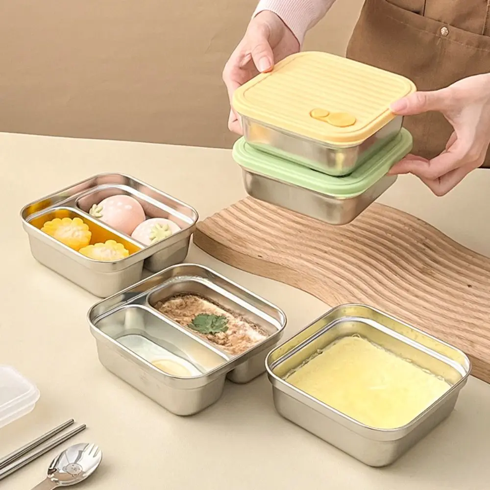 304 Stainless Steel Square Lunch Box Portable with Lid Fruit Salad Food Container Leak Proof Stackable Bento Box
304 Stainless Steel Square Lunch Box Portable with Lid Fruit Salad Food Container Leak Proof Stackable Bento Box