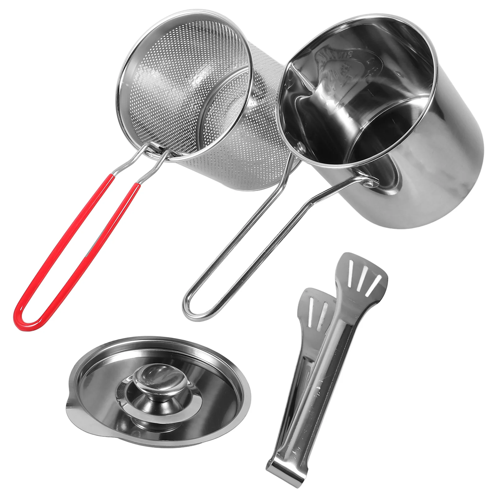 Mini Fryer Pot Deep Frying Pan Stovetop with Tong Fried Fryers 304 Stainless Steel
Mini Fryer Pot Deep Frying Pan Stovetop with Tong Fried Fryers 304 Stainless Steel