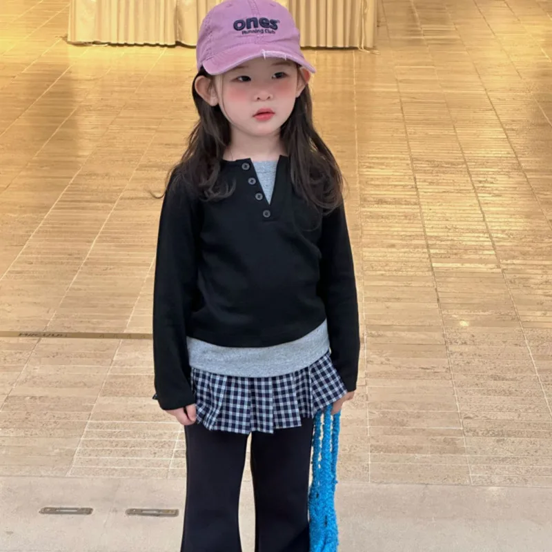 2025 Autumn Winter Cotton Children Kid Girls Clothes Patchwork Fake 2Piece T-Shirt Bottom 3-10 Years Toddler Pullover Outfit
2025 Autumn Winter Cotton Children Kid Girls Clothes Patchwork Fake 2Piece T-Shirt Bottom 3-10 Years Toddler Pullover Outfit